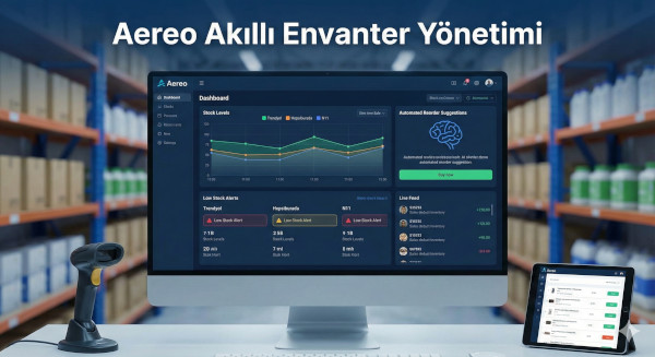 Aereo akıllı envanter ve stok yönetimi ekranı